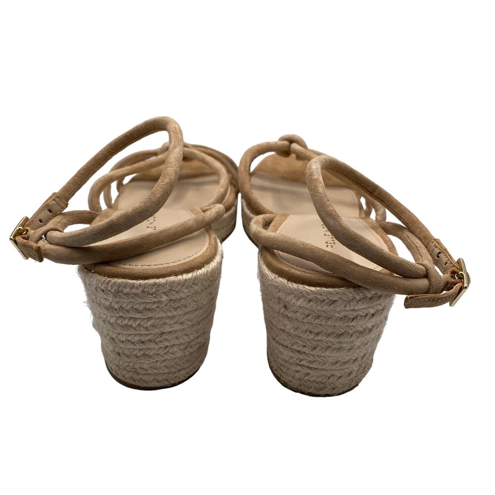 New Pelle Moda Kylle Latte Women's Open Toe Strappy Espadrille Wedge Sandal 10M - Picture 3 of 7